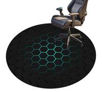 Tapis de Sol pour Sols Durs 80 cm, Ronde Tapis Chaise de Bureau Gaming, Tapis de Chaise pour Les Chaises de Gaming ou de Bureau, Tapis de Protection de Sol, Protège Les Sols, Parquets, Planchers