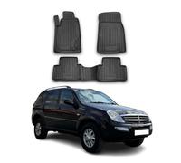 Tapis de Sol pour SsangYong Kyron 2005-2021 en Caoutchouc TPE 3D Noir 4Pcs