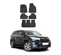 Tapis de sol pour Toyota Highlander 2014-2018 en caoutchouc TPE 3D Noir 5Pcs