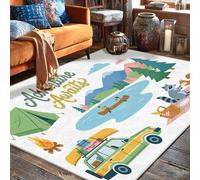 Tapis de sol pour voiture, tente d'extérieur, lac, vert d'été, dos antidérapant, tapis d'intérieur et d'intérieur qui ne perd pas ses poils pour salon, chambre à coucher, dortoir, cuisine, décoration