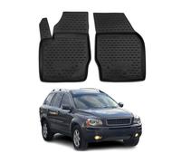 Tapis de sol pour Volvo XC90 I 2002-2014 1ère rangée caoutchouc TPE 3D Noir 2x