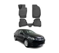 Tapis de sol pour VW Polo 2009-2014 HB en caoutchouc TPE 3D Noir 4Pcs