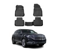 Tapis de sol pour VW Touareg 2018-2025 en caoutchouc TPE 3D Noir 4Pcs