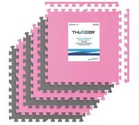 Tapis de Sol Puzzle THUNDER® PZ-02 | 6 pcs 60×60 cm | Mousse Épaisse | Antidérapant | Protection Sol | Pour Équipement Fitness
