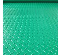 Tapis De Sol Robuste Et Résistant, Antidérapant, en PVC À Motif Diamant, Durable, for Parquets, Sols Durs, Garages, Entrées, Cuisines Et Usage Extérieur.(Green,1x3m/3.2x9.8ft)