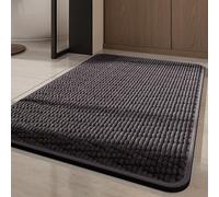 Tapis de sol super absorbant pour salle de bain, salon avec fond en caoutchouc antidérapant pour cuisine, entrée, intérieur et extérieur (60 x 40 cm, gris)