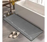 Tapis De Sol Super Absorbant, Tapis De Bain en Terre De Diatomées, Tapis De Salle De Bain à Séchage Rapide, Grand Tapis De Salon, Fond Antidérapant en Caoutchouc, Paillasson Simple, A, 45 * 150cm