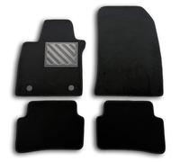 Tapis de Sol sur Mesure, antidérapant, Talonnette en PVC, avec Points de Fixation, Noir