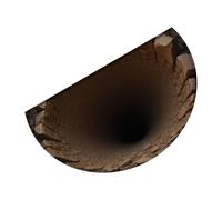 Tapis de sol | Tapis semi-circulaire pour la décoration de la maison, tapis illusion d'optique - Pour entrée, salle de jeux, chambre à coucher, salon, cuisine, appartement, bureau, hôtel, dortoir