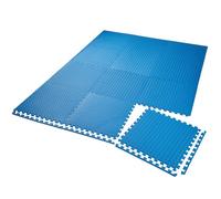 TAPIS DE SOL - TECTAKE - Ensemble de 12 Dalles Carrées EVA - Tapis de sol Sport 12 pièces avec 24 bordures Antidérapant - Bleu
