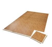 TAPIS DE SOL - TECTAKE - Ensemble de 12 Dalles Carrées EVA Tapis de sol Sport 24 pièces avec 48 bordures Antidérapant Imprimé -