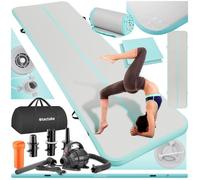 TAPIS DE SOL - TECTAKE - Tapis de gymnastique gonflable AIRFLEXY avec pompe à air électrique et poignées latérales