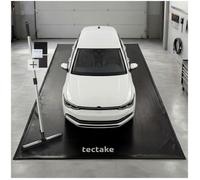 Tapis de sol - TECTAKE - tapis de sol pour garage, antidérapant, étanche, avec raclette, plastique, 5 x 2,4 m - noir
