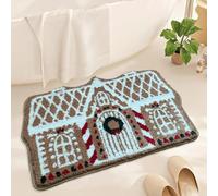 Tapis de sol touffeté en microfibre ultra douce et antidérapant pour salle de bain, chambre à coucher, salon, entrée, décoration de vacances (#1, 50 x 80 cm)