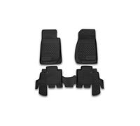 Tapis de Sol TPE ELEMENT pour Jeep Wrangler JK 4 Portes (2007-2018) | 4x4 | 4 pièces | Tapis de Sol de Voiture 100% sur Mesure, Tapis de Voiture en Caoutchouc