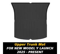 Tapis De Sol Tpe Et Doublure De Chargement,Pour Tous Temps,Pour Modèle Tesla Y Launch 2025 + Juniper,Tapis De Dossier De Siège - Type Trunk Upper Mat-Left Hand Drive