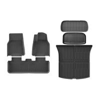 Tapis De Sol TPE Pour Tesla Pour Model Y Pour Lancement 2025 Ultérieur Pour Juniper 2025 Et Ultérieur, Tapis De Coffre, Tapis De Dossier, Toutes Saisons Tapis De Sol Voiture Tous Temps(Noir 10)