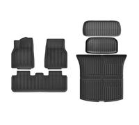 Tapis De Sol TPE Pour Tesla Pour Model Y Pour Lancement 2025 Ultérieur Pour Juniper 2025 Et Ultérieur, Tapis De Coffre, Tapis De Dossier, Toutes Saisons Tapis De Sol Voiture Tous Temps(Noir 9)
