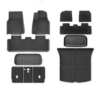 Tapis De Sol TPE Pour Tesla Pour Model Y Pour Lancement 2025 Ultérieur Pour Juniper 2025 Et Ultérieur, Tapis De Coffre, Tapis De Dossier, Toutes Saisons Tapis De Sol Voiture Tous Temps(Noir 14)