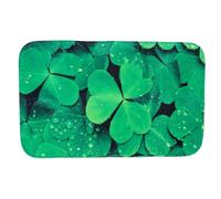 Tapis de Sol Trèfle Antidérapant Absorbant pour Salle de Bain et Entrée | Polyester Doux, Motif Festif Saint Patrick, Usage Salon et Sortie, Couleurs Nettes