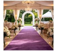 Tapis de sol violet antidérapant for événements, résistant aux taches, facile d'entretien, tapis de disposition élégant for scènes de mariage intérieures et extérieures(3'3" x 32'10" (Rectangular))