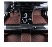 Tapis de Sol voitu Car Floor Mats for Jaguar for X-Type for XTYPE 2002~2009 Rug Leather Mat Set Anti Dirty Pads Accessories Interior Parts Tapis Voiture Automobile(Marron foncé)