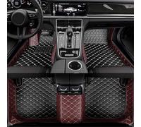 Tapis de sol voiture personnalisé for GMC Sierra 2500 2010-2015, doublure luxe en cuir, couverture complète antidérapante, coussinets pied avant et arrière, accessoires d'intérieur(D/Black-coffee)