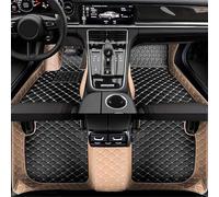 Tapis de sol voiture personnalisé for GMC Sierra 2500 2016-2019, doublure luxe en cuir, couverture complète antidérapante, coussinets pied avant et arrière, accessoires d'intérieur(C/Black-beige)