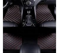 Tapis de Sol Voiture Personnalisé pour Aston Martin Vanquish 2014-2017, Cuir Tapis de Sol Imperméable Antidérapant Toutes Les Intempéries Voiture Accessoires d'Intérieur,C/Black Red