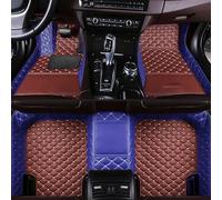 Tapis de Sol Voiture pour MG MG5 2021 2022 2023 2024 2025, Cuir Tapis Couverture Complète Imperméable Antidérapant Moquette Protection Accessoires,Blue+Brown