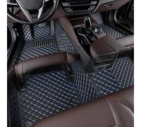 Tapis de Sol Voiture pour Porsche Taycan 2019 2020 2021 2022 2023 2024 2025 (LHD), Tapis Voiture Cuir Imperméable Antidérapant Toutes Les Intempéries,Black Blue