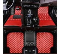 Tapis de Sol Voiture pour Toyota Aqua 2011 2012 2013 2014 2015 2016 2017 2018 2019 2020, Cuir Tapis Couverture Complète Imperméable Antidérapant Moquette Protection Accessoires,Black+Red