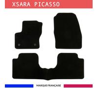 Tapis de sol voiture - Sur mesure pour CITROEN XSARA PICASSO (09/2000-01/2011) Antidérapant - 3 pièces : Protection arrière