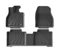 Tapis de Sol Voiture Tous Temps Tapis De Sol De Voiture pour Toyota pour Bz4x Europe 2023-2024 Ensemble Complet Coussinets Pied Tapis Dossier Coffre Doublure Chargement Tapis de Sol antidérapant(Noir