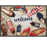 Tapis de Sol wash+dry, Shoes Welcome 40x60cm, intérieur et extérieur, Lavable