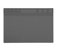 Tapis de soudure en silicone résistant à la chaleur 405 x 105 mm, coussin isolant non magnétique pour réparation électronique, antistatique, résistant aux hautes températures (Gris)