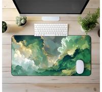 Tapis De Souris 1000x500x2mm, Brume d'or Vert Grand Tapis de Souris Gaming, Gamer Mouse Pad avec Coutures sur Les Bords, Base en Caoutchouc Naturel Antidérapante, Lavable sous Main Bureau