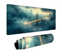 Tapis de Souris 1000x500x3mm Nuage, Voir Tapis de Bureau Gaming, Mouse Pad avec Base en Caoutchouc, Desk Mat avec Coutures sur Les Bords, Accessoire Gamer, pour Bureau Gaming Maison, Gamer, PC 3-6720