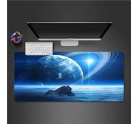 Tapis de Souris,1000x500x3mm Tapis de Souris Gaming XXL Nuages de la planète Bleue Tapis Souris,Base en Caoutchouc Antidérapant Tapis Gamer avec à Bords Cousus pour Les Jeux Travail Bureau Domicile