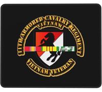 Tapis De Souris 11E Régiment De Cavalerie Blindée De L'Ouest du Vietnam Étanche Tapis De Souris Gaming Base en Caoutchouc Anti-Dérapant Gamer Mouse Pad pour Bureau Gaming Clavier 25X30Cm