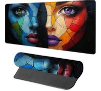 Tapis de Souris 1200x600x3mm Abstrait, Tapis de Souris XXL Gaming Femme, Grand Mouse Pad avec Rubber Base, Gaming Accessoire Bureau, Haute Précision et Vitesse, Sous Main Bureau, pour Gamer, PC T-3762