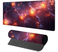 Tapis de Souris 1200x600x3mm Abstrait, Tapis de Souris XXL Gaming Jaune, Grand Mouse Pad avec Rubber Base, Gaming Accessoire Bureau, Haute Précision et Vitesse, Sous Main Bureau, pour Gamer, PC 8-9704