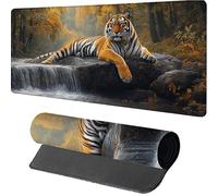 Tapis de Souris 1200x600x3mm Animal, Tapis de Souris XXL Gaming Tigre, Grand Mouse Pad avec Rubber Base, Gaming Accessoire Bureau, Haute Précision et Vitesse, sous Main Bureau, pour Gamer, PC, F-8691