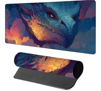Tapis de Souris 1200x600x3mm Dragon, Tapis de Souris XXL Gaming Nuage, Grand Mouse Pad avec Rubber Base, Gaming Accessoire Bureau, Haute Précision et Vitesse, sous Main Bureau, pour Gamer, PC, 1-7779