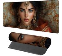 Tapis de Souris 1200x600x3mm Femme, Tapis de Souris XXL Gaming RéTro, Grand Mouse Pad avec Rubber Base, Gaming Accessoire Bureau, Haute Précision et Vitesse, sous Main Bureau, pour Gamer, PC, 0-4096