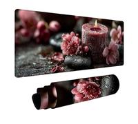 Tapis de Souris 1200x600x3mm Fleur, Voir Tapis de Bureau Gaming, Mouse Pad avec Base en Caoutchouc, Desk Mat avec Coutures sur Les Bords, Accessoire Gamer, pour Bureau Gaming Maison, Gamer, PC 4-6836