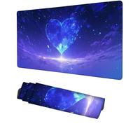 Tapis de Souris 1200x600x3mm, Tapis de Souris Gaming Amour Multifonction Mouse Pad Bleu, Accessoire Bureau, Déco Bureau, Design Anti-Dérapage, pour Gamer, étude, Ordinateur Portable, f-2