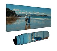 Tapis de Souris 1200x600x3mm Vue sur La Mer, Amour Tapis de Bureau Gaming, Mouse Pad avec Base en Caoutchouc, Desk Mat avec Coutures sur Les Bords, Accessoire Gamer, pour Bureau Maison, Gamer, 8-1498