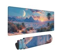 Tapis de Souris 1500 X 800 mm, Egypte Tapis de Souris Bleu Motif avec Base en Caoutchouc Antidérapant, Imperméable Mouse Pad Bords Surpiqués Design pour Gaming Accessoire, Bureau, Cadeau -zzg2505V7