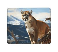 Tapis de souris 17,8 x 21,8 cm Tapis de souris Panther Mountain Lion Tapis de souris pour homme femme Tapis de souris d'ordinateur avec base en caoutchouc antidérapant Tapis de clavier pour le travail